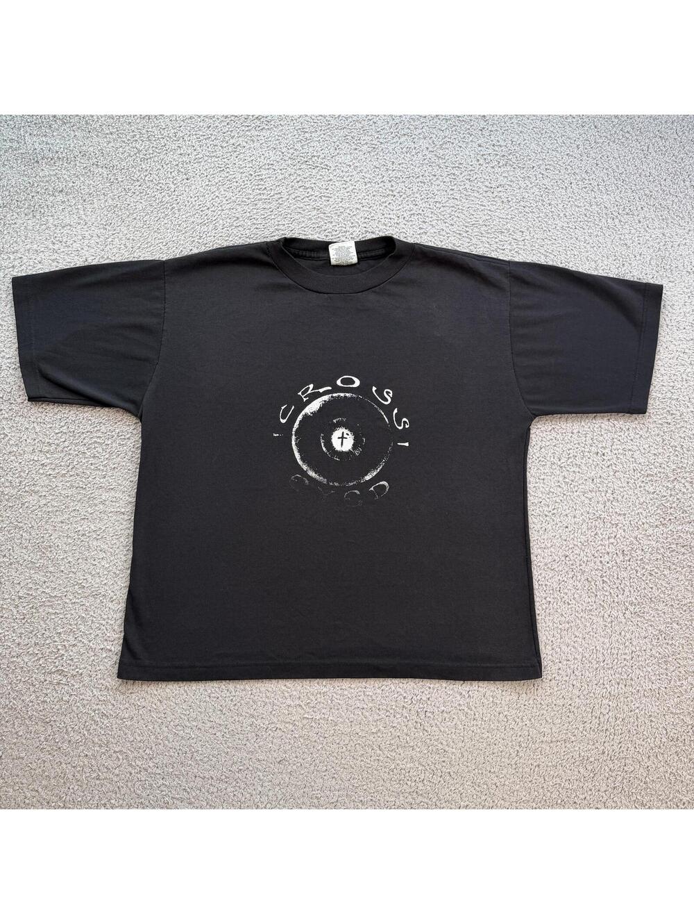 Vintage Christian Graphic T Shirt XL Black Bible Verse USA Made Matt 15:34 Jesus